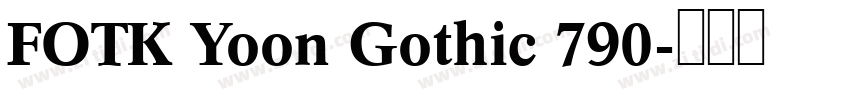 FOTK Yoon Gothic 790字体转换